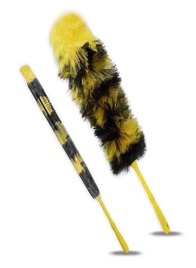 Voir Magic Fiber Static Feather Duster for Dusting, Home Cleaning, Ceiling Fans, High Surfaces, Car Dashboard Cleaner and Multipurpose Use Billy Duster Black and Orange (Yellow with Black, 2, Pack) - Image 2